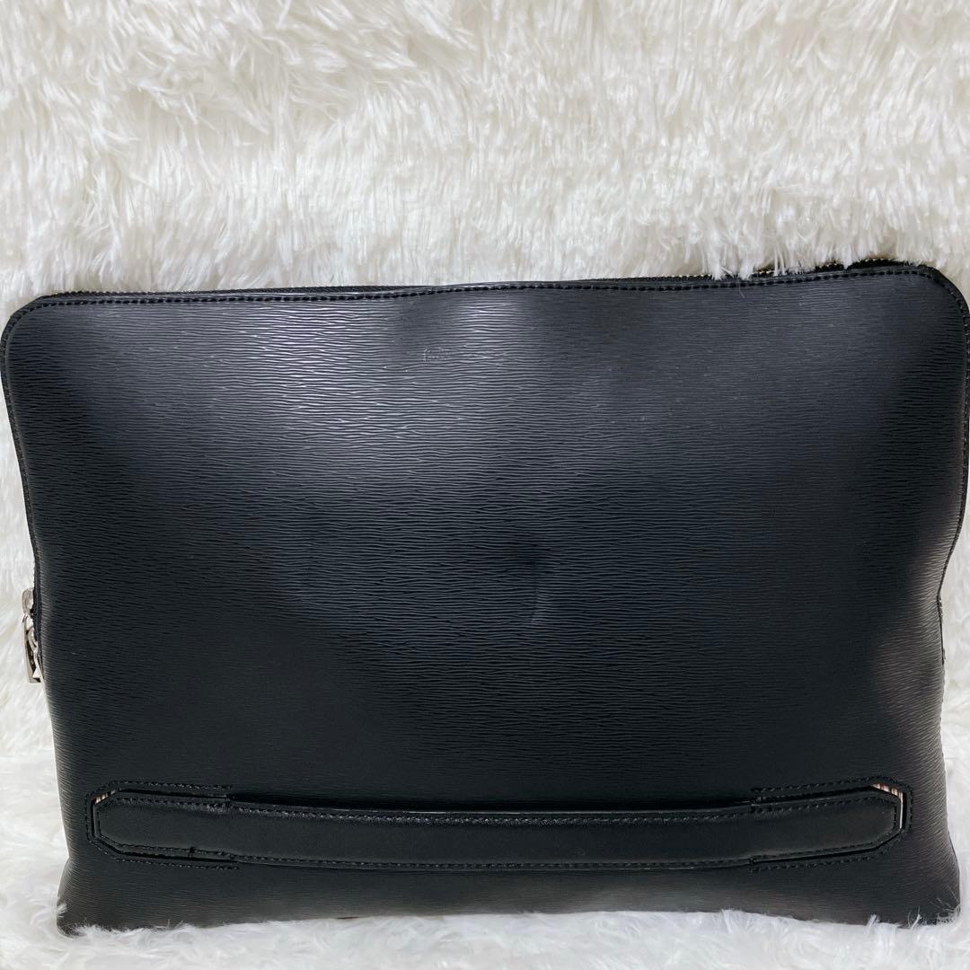 Paul Smith ポールスミス レザークラッチバッグ セカンドバッグ 黒