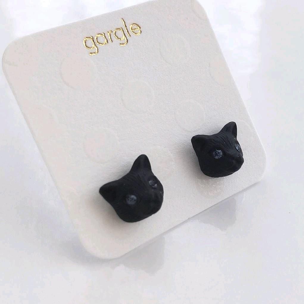 新品　ガーグル　gargle　mini CATS ピアス 黒猫