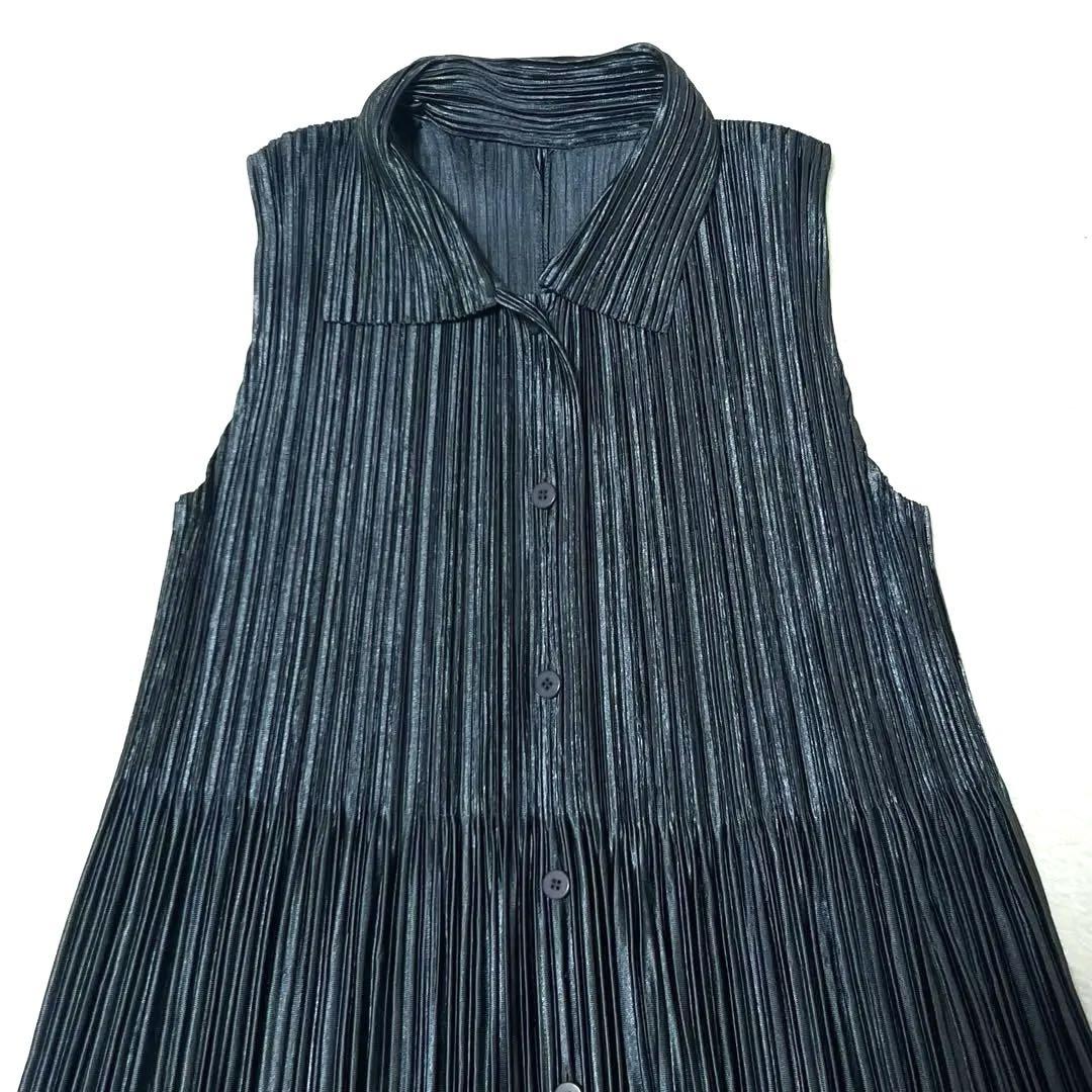 プリーツプリーズ　チュニック　ネイビー（紺） PLEATS PLEASE ネイビー プリーツチュニック