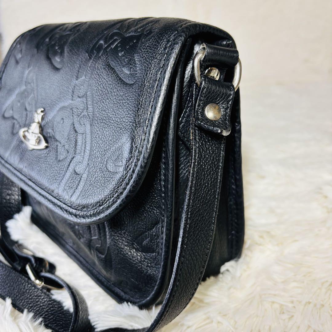 vivian westwood チェーンオーブ　レザーショルダー　アングロマニア