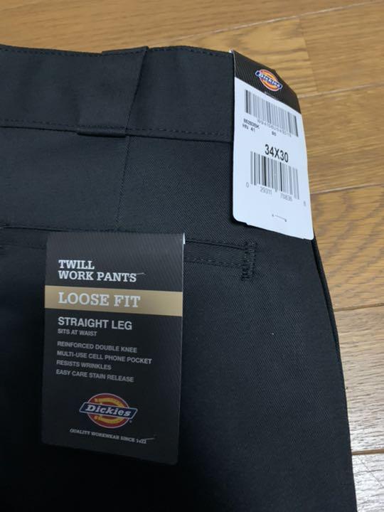 Dickies ブラック 34×30 ディッキーズ IBP5z-m36869385400 ダブル二ー ワークパンツ 格安再入荷