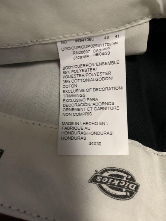 Dickies ブラック 34×30 ディッキーズ IBP5z-m36869385400 ダブル二ー ワークパンツ 格安再入荷
