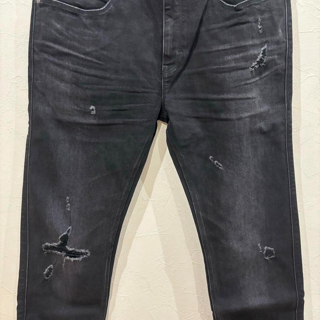 新品【HUGO】ヒューゴ　スリムフィット ストレッチ パンツ　ブラックジーンズ