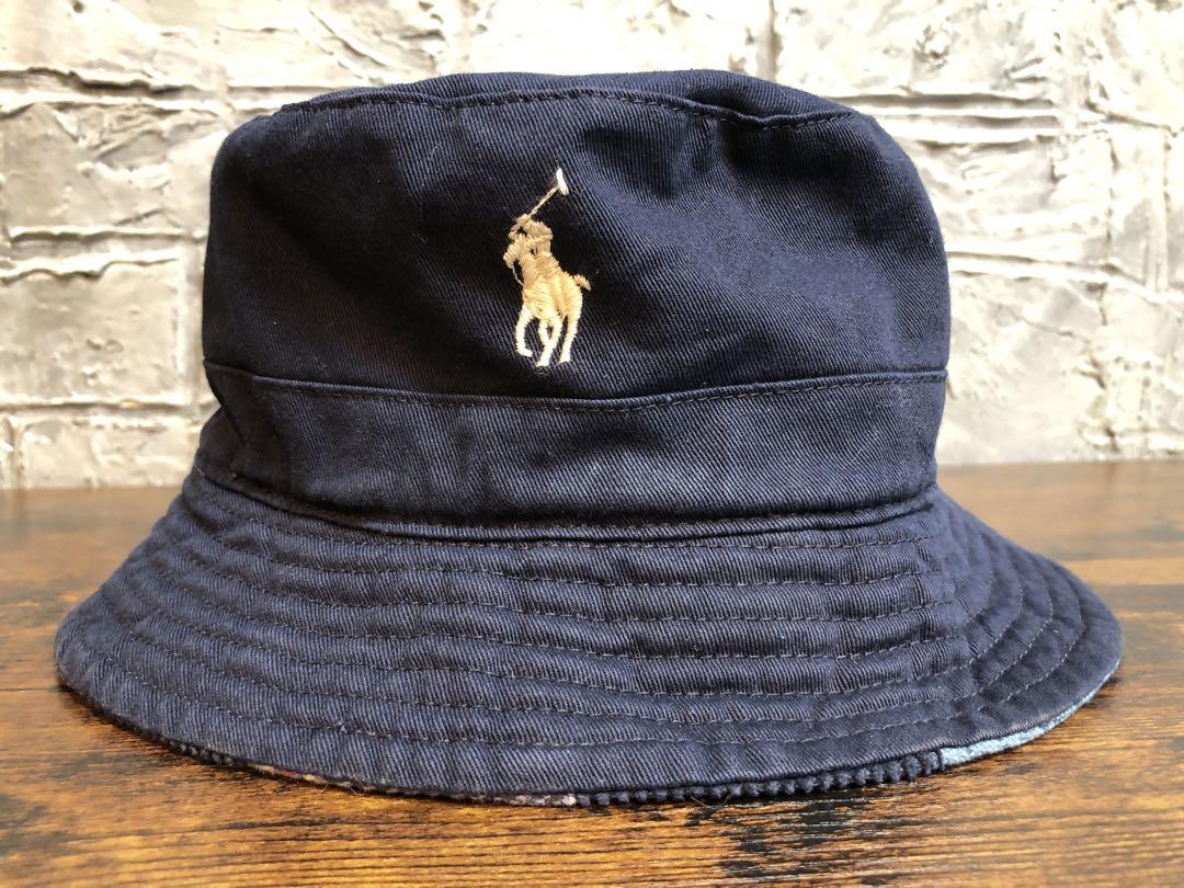 POLOラルフローレン リバーシブル パッチワーク バケットハット M 58cm