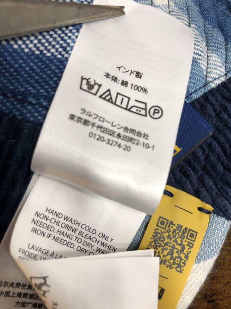 POLOラルフローレン リバーシブル パッチワーク バケットハット M 58cm
