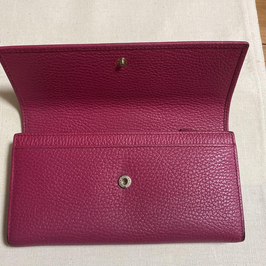GUCCI ピンク 長財布　箱付き