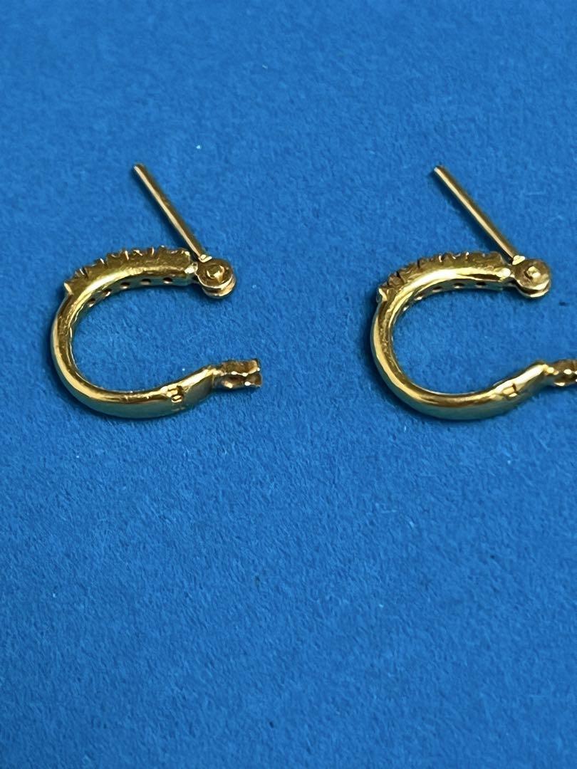 K18 ダイアモンドルーフピアス