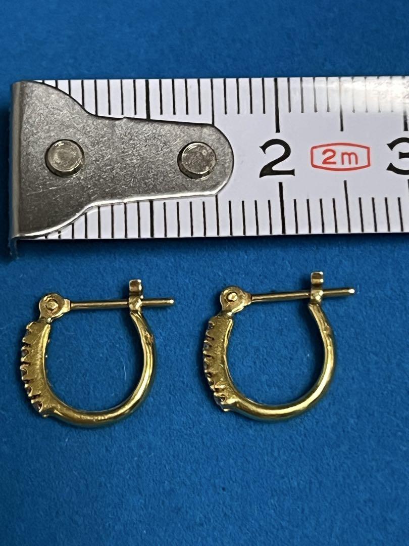 K18 ダイアモンドルーフピアス