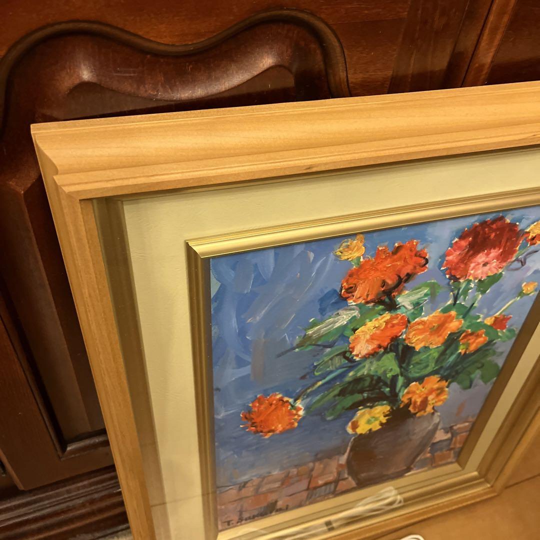 油彩画《花》