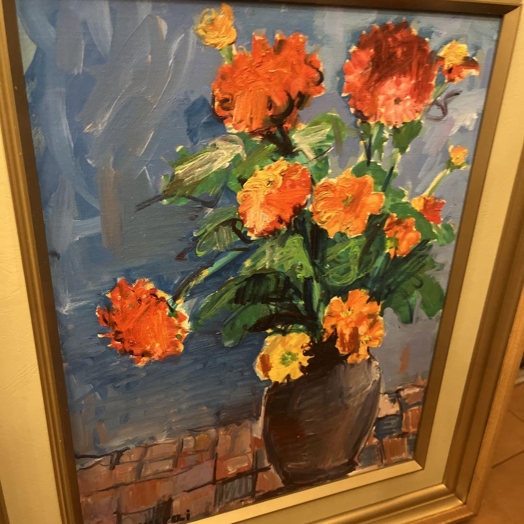 油彩画《花》