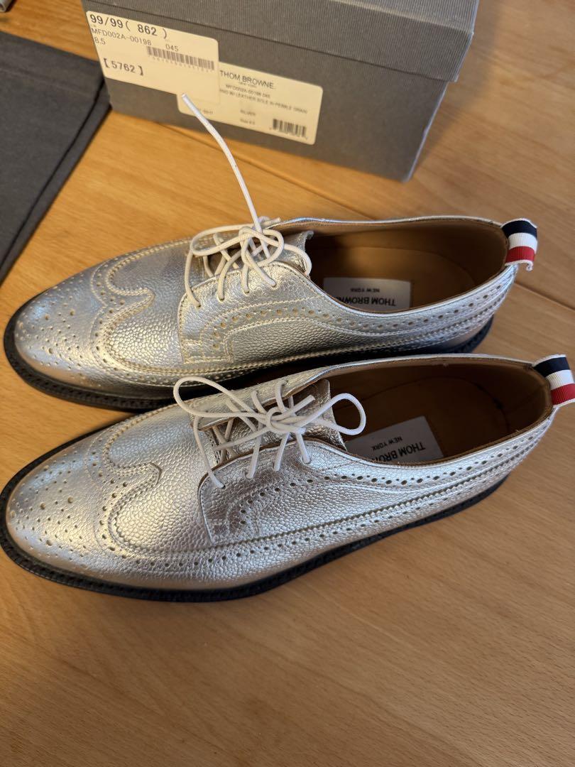 トムブラウン　THOM BROWNE ウィングチップ　シルバー 未使用 トムブラウン/THOM BROWNE ウィングチップ シルバー