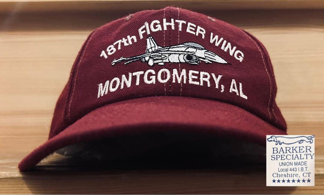 キャップ 帽子 80s スナップバック 第187戦闘航空団 軍物MADE IN USA