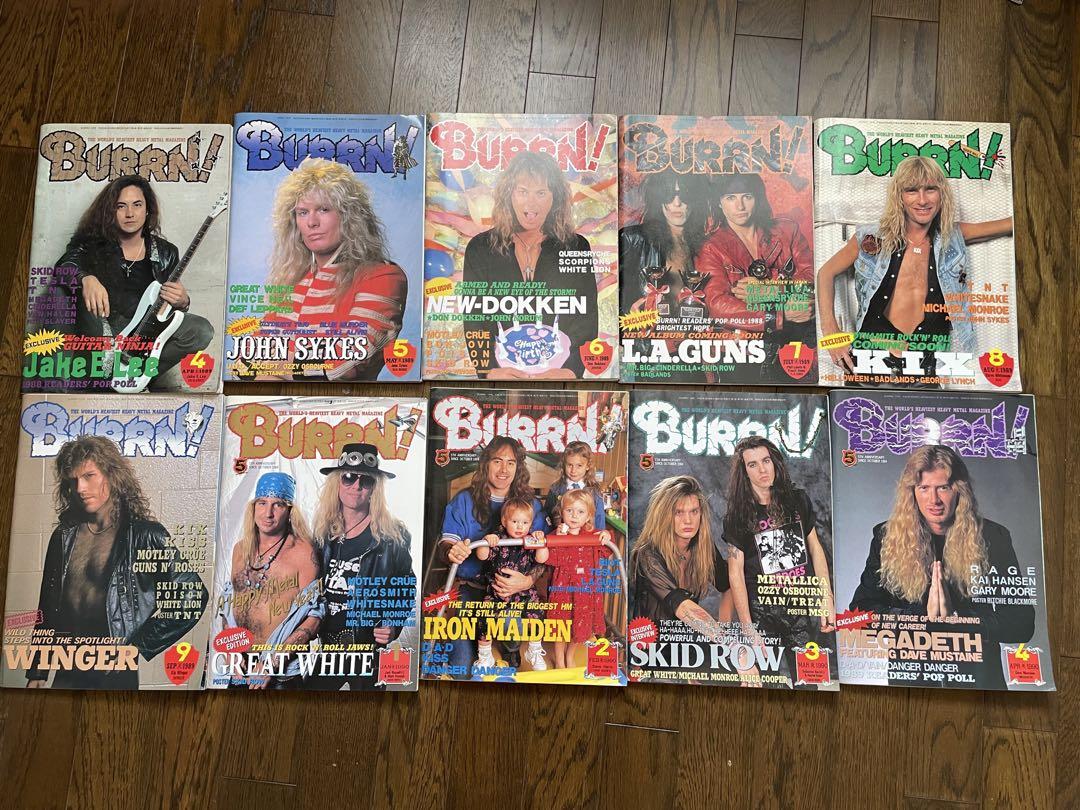 burrn! 1989年4月〜9月　1990年1月〜4月　10冊セット