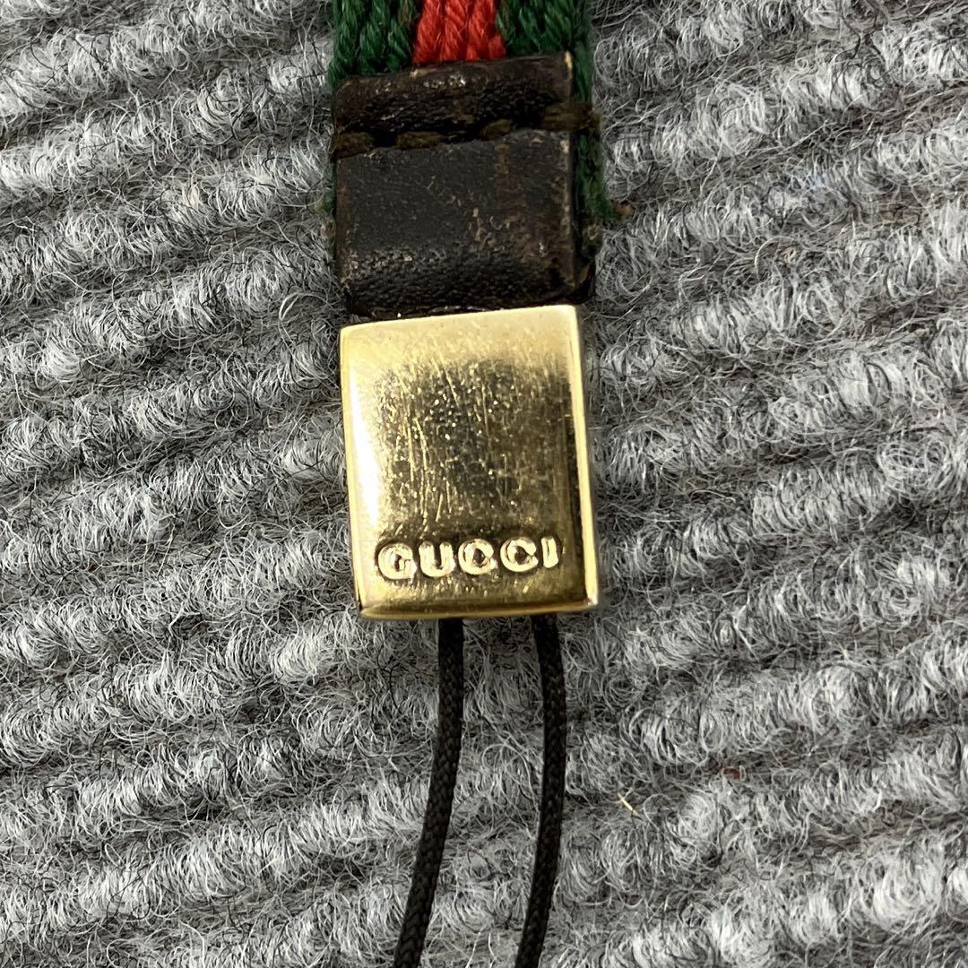 GUCCI キーホルダー シェリーライン グリーン×レッド 3319