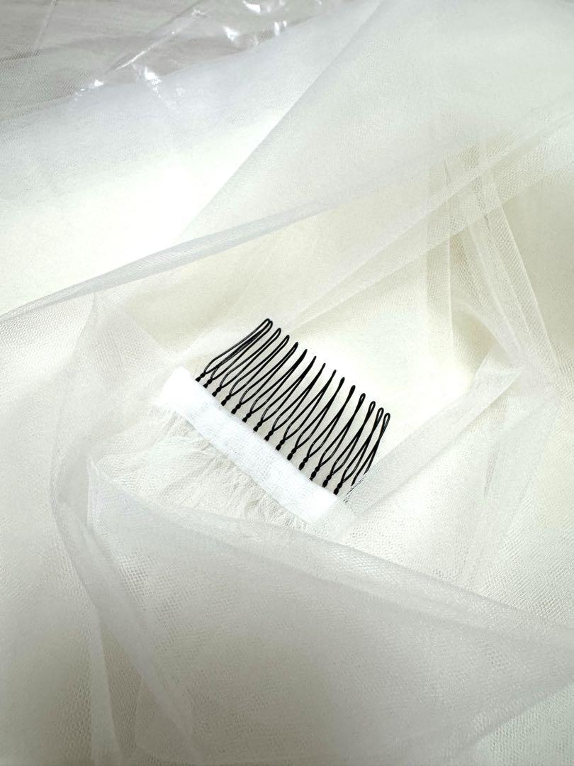 ウェディングベール Wedding veil フラワーコード刺繍ウェディングベール MV-01Msize