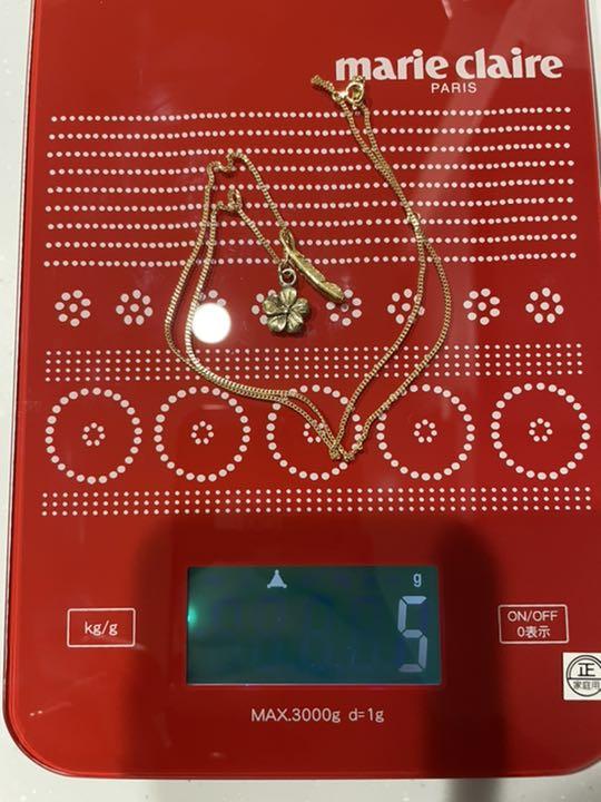 18金　ネックレス50センチ　2面喜平　フェザー　フラワー