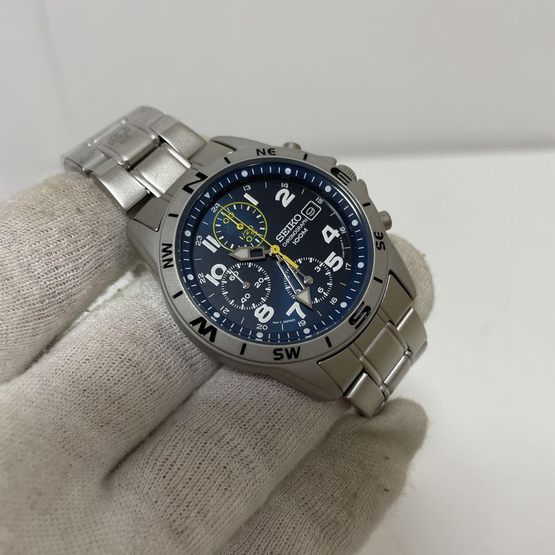 SEIKO セイコー クロノグラフ SND379P ブラック 腕時計 未使用