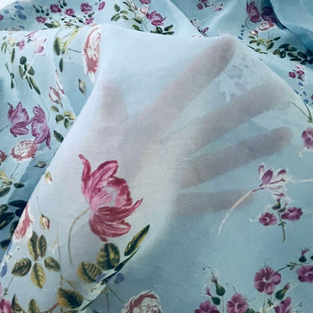 美品 大きいサイズ LAURA ASHLEY 花柄 フレア ワンピース 13号