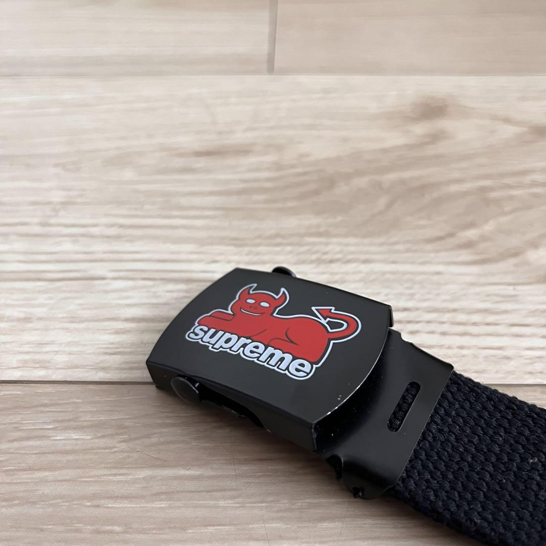美品 Supreme Toy Machine Webbing Belt 黒