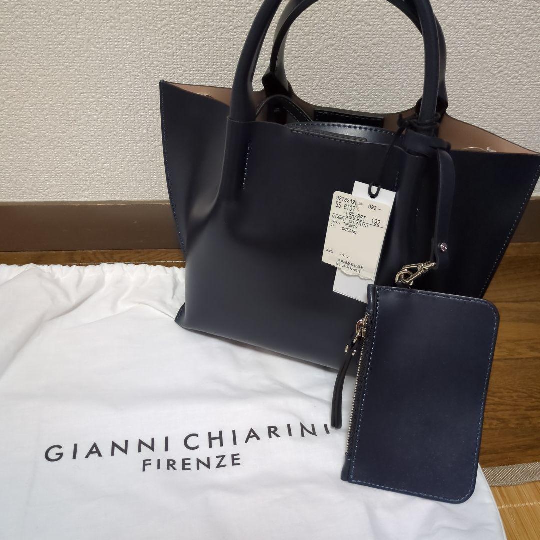 GIANNI CHIARINI ジャンニキャリーニ　レザートートバッグ　本革　黒