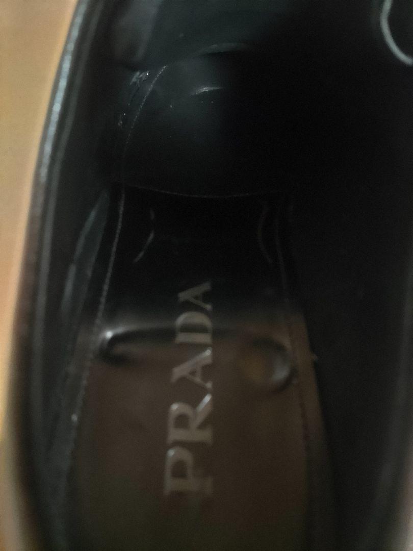 PRADA ダイアパソン オペークブラッシュドレザー レースアップシューズ