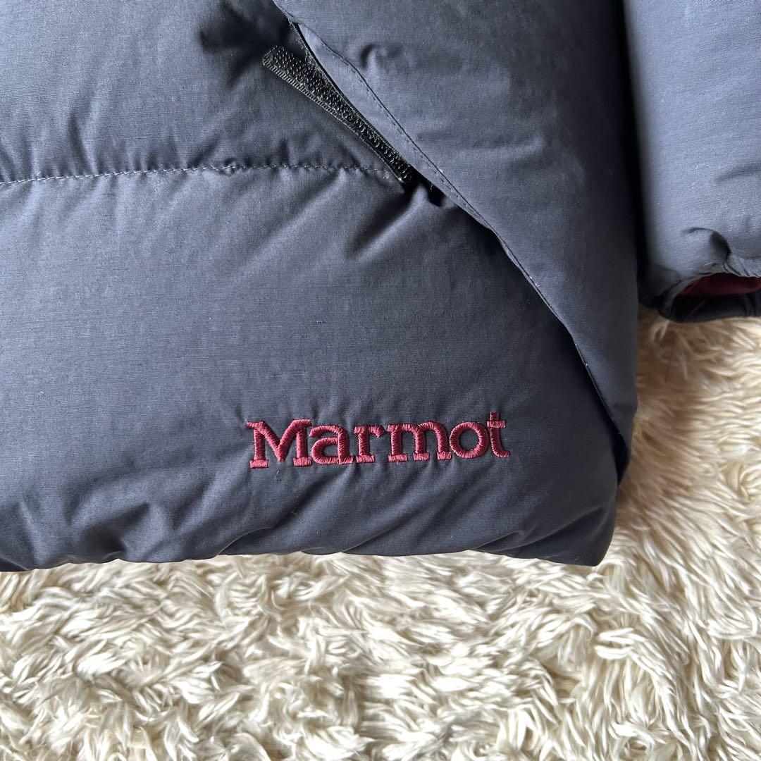 Marmot デサント ダウン 700fill  軽量　ブラックXレッド　XS