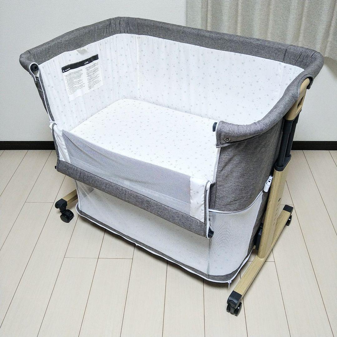 【早い者勝ち❣美品☆】HZDMJ 添い寝ベビーベッド　ぶらうん