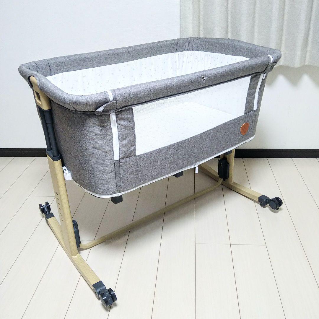 【早い者勝ち❣美品☆】HZDMJ 添い寝ベビーベッド　ぶらうん