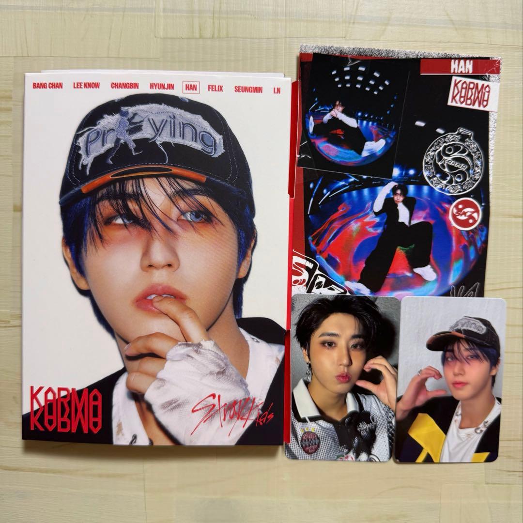 straykids KARMA アコーディオン 開封済 アルバム スキズ トレカ StrayKids スキズ KARMA アコーディオン バンチャン 開封済み