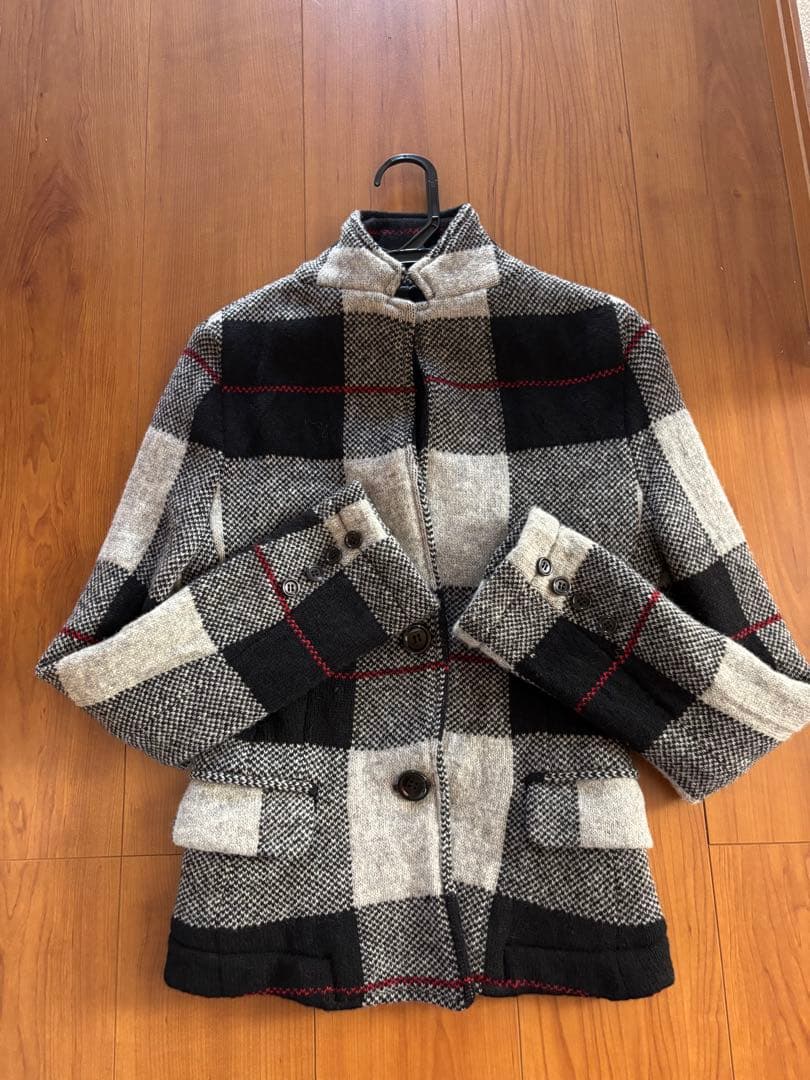 レキップ　ヨシエ.イナバ　ウール100%チェック柄ジャケット