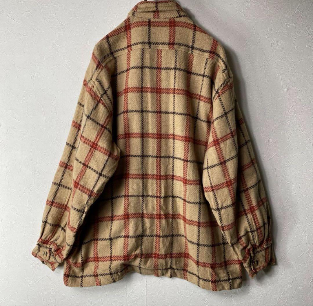 90’s old stussy インド製 ウール シャツジャケット XL