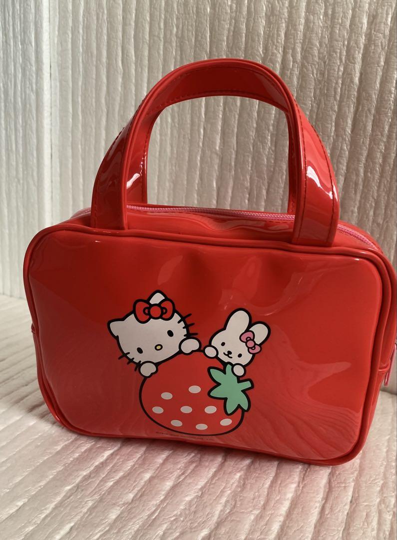 超美品 Hello Kitty キティ エナメルハンドバッグ-激安通販販売