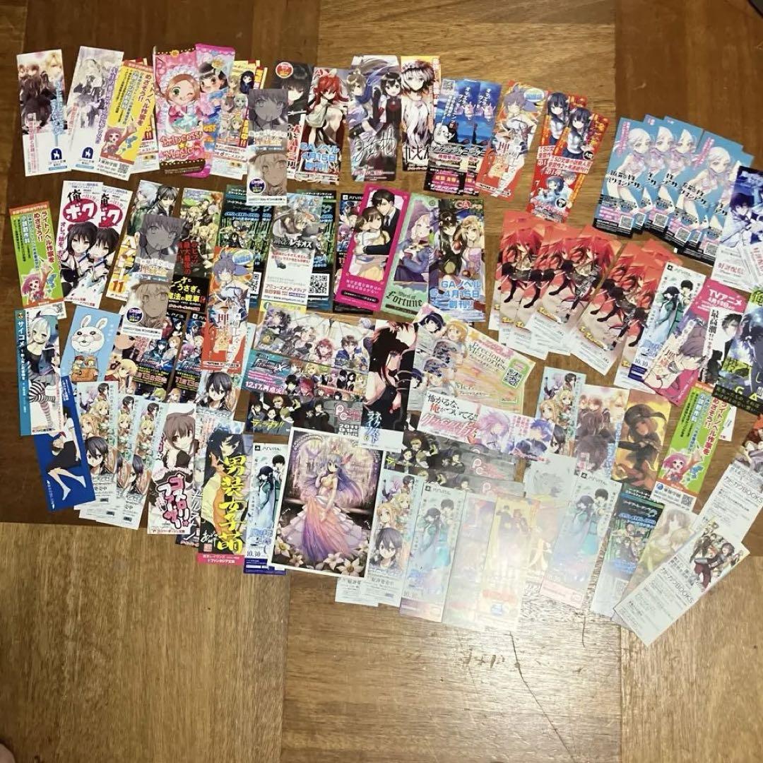 アニメデザイン　栞　しおり１００枚以上