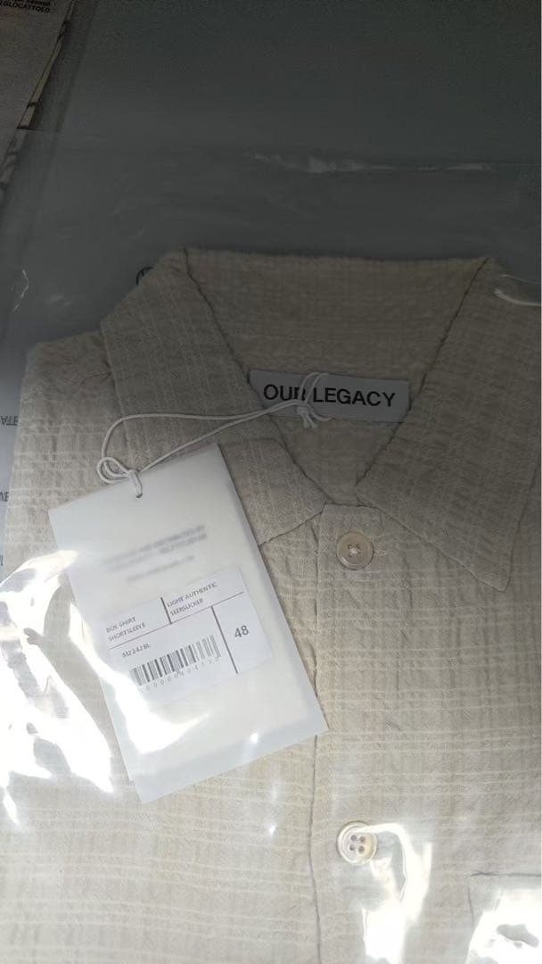 OUR LEGACY アワーレガシー メンズシアーシャツ コットンリネン 48 OUR LEGACY アワーレガシー メンズシアーシャツ コットンリネン 48