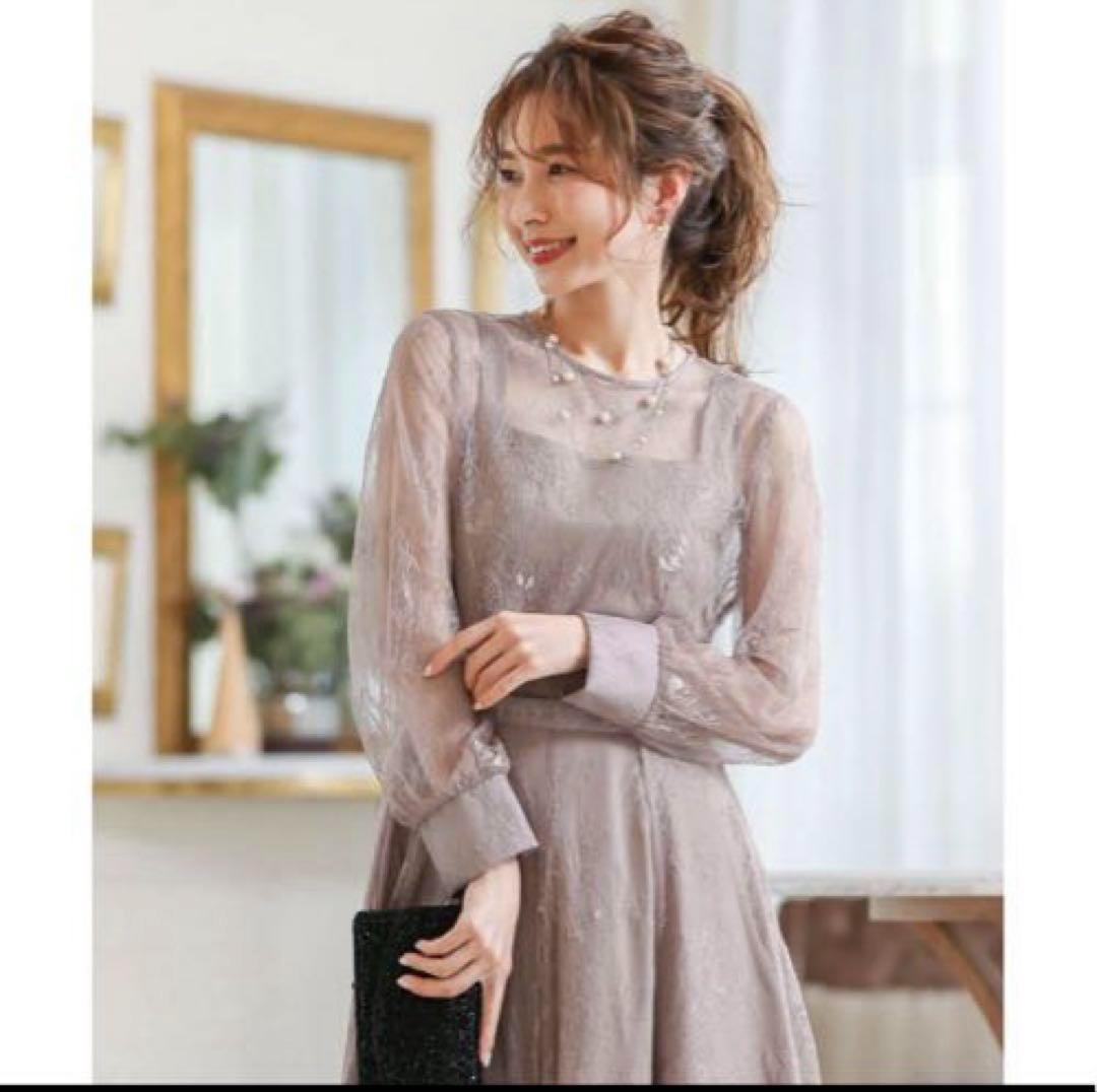 GIRLガール 2wayバックリボン総レースドレス 結婚式 2L