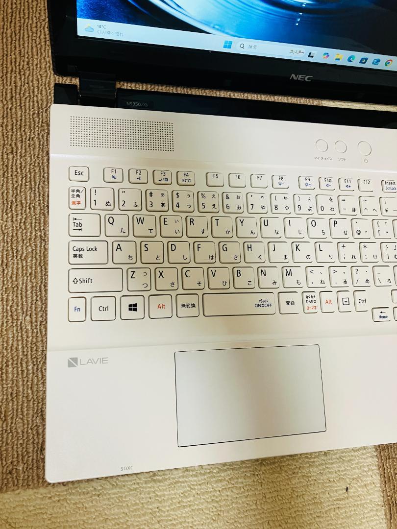 NECクリスタルホワイト☆7世代i3☆SSD256GB/メモリ8GB増設済
