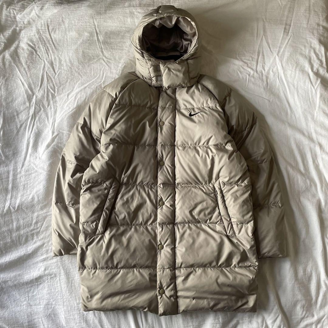 00s NIKE ナイキ ダウンジャケット ベージュ ビックサイズ スウッシュ