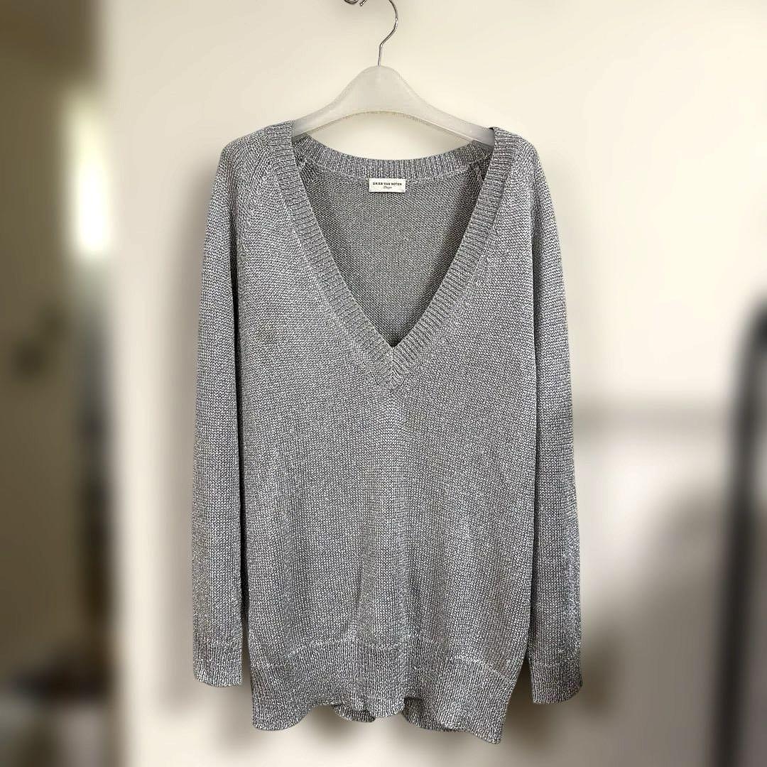 Dries van notten vネック ニット サマーニット