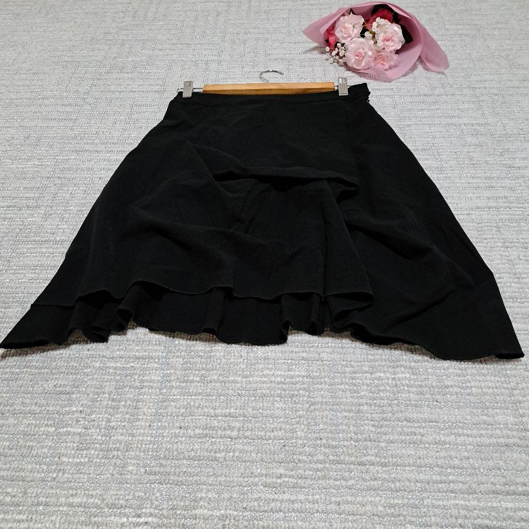 新品 タグあり HIROKO BIS フレアスカート ヒロコビス 黒 ブラック