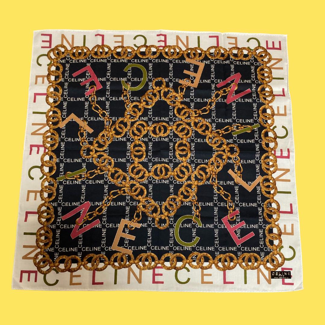 CELINE - 未使用 セリーヌ ハンカチ チェーン柄 大判の通販 by