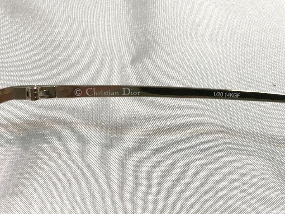 Christian Dior ディオール メガネ ■ 度入り1/20 14KGF