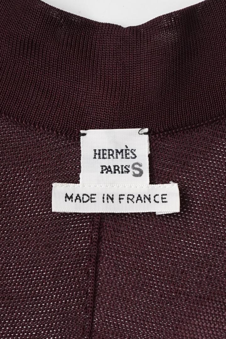 21AW HERMES エルメス シルク ニット ロング カーディガン