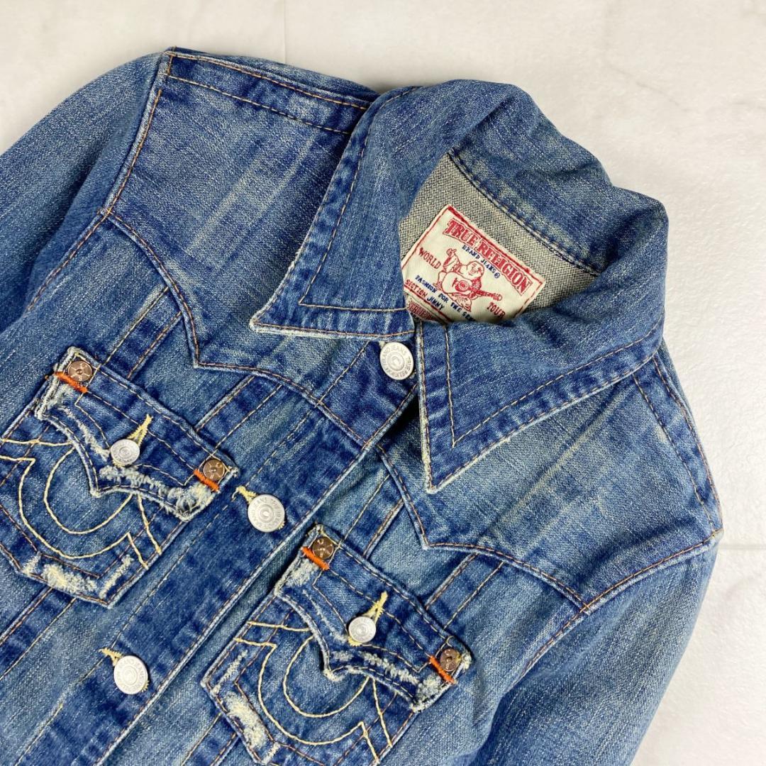 美品 トゥルーレリジョン デニムジャケット インディゴブルー XS *BC458 awardsandwinners.com
