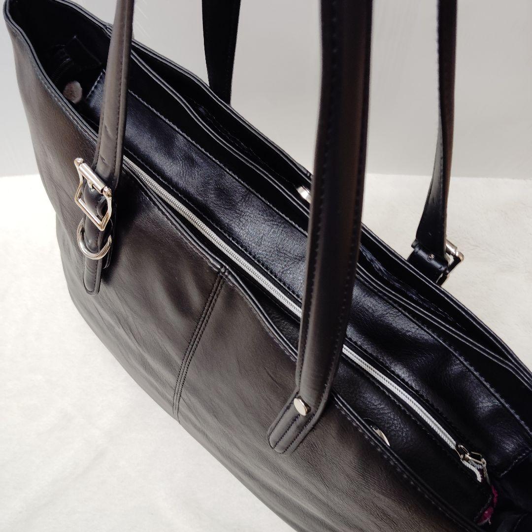 【美品】D.KELLY　トートバッグ　舟形　LEON掲載品　黒　通勤通学　A4