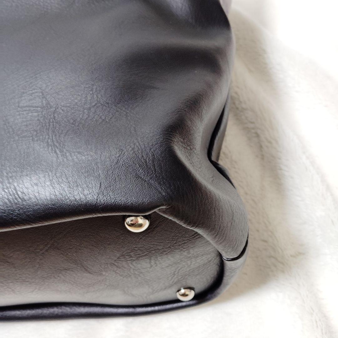【美品】D.KELLY　トートバッグ　舟形　LEON掲載品　黒　通勤通学　A4