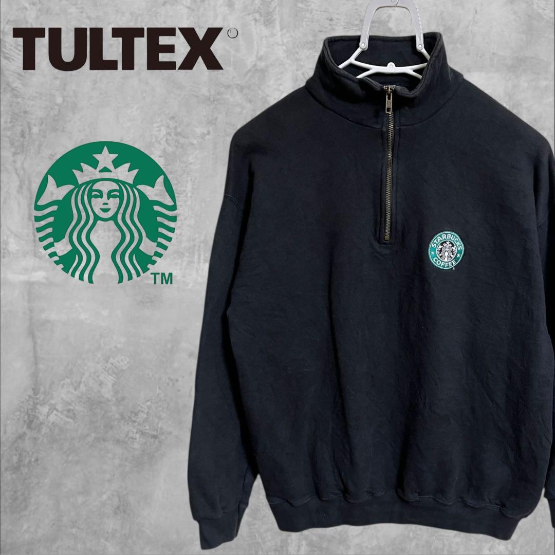 TULTEX STARBUCKS COFFEE ハーフジップ スウェット スタバL TULTEX
