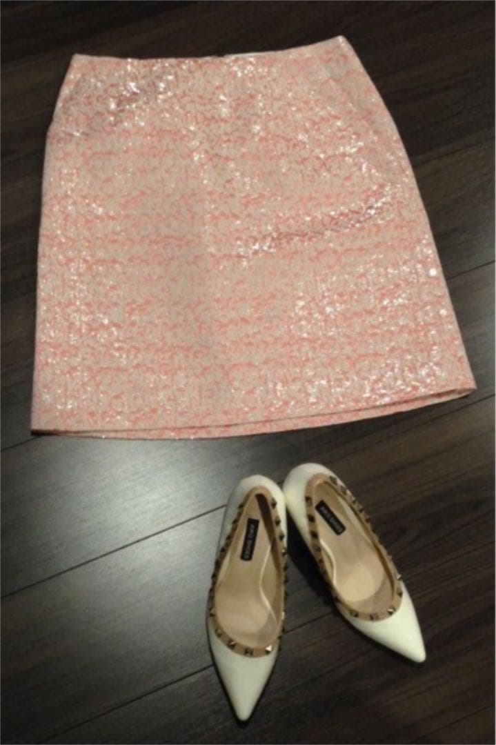 新品 αA ジャガード Aライン スカート ピンク アルファエー aljaser.com.bh