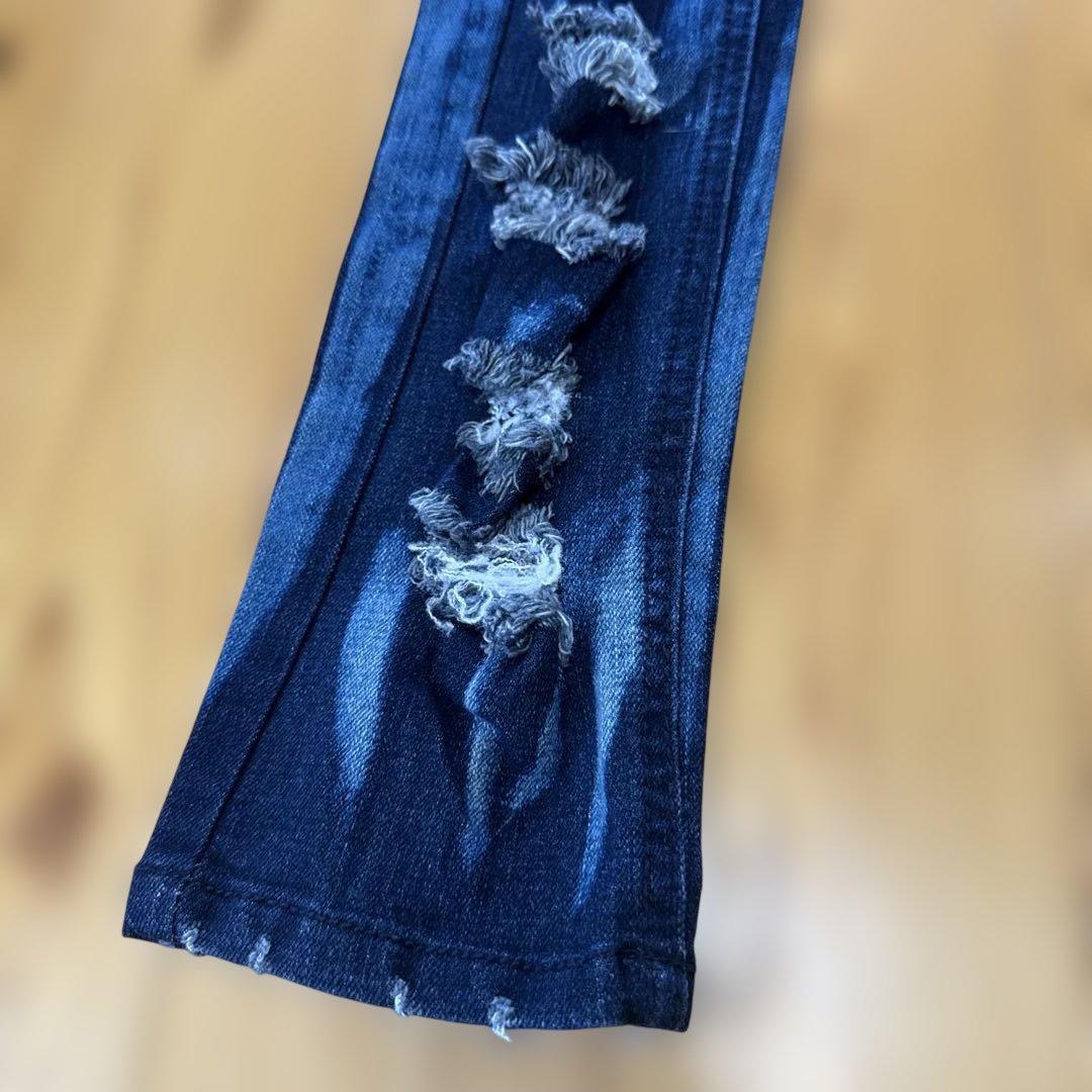 diable baiser サイドリングダメージ クラッシュデニム　y2k 希少