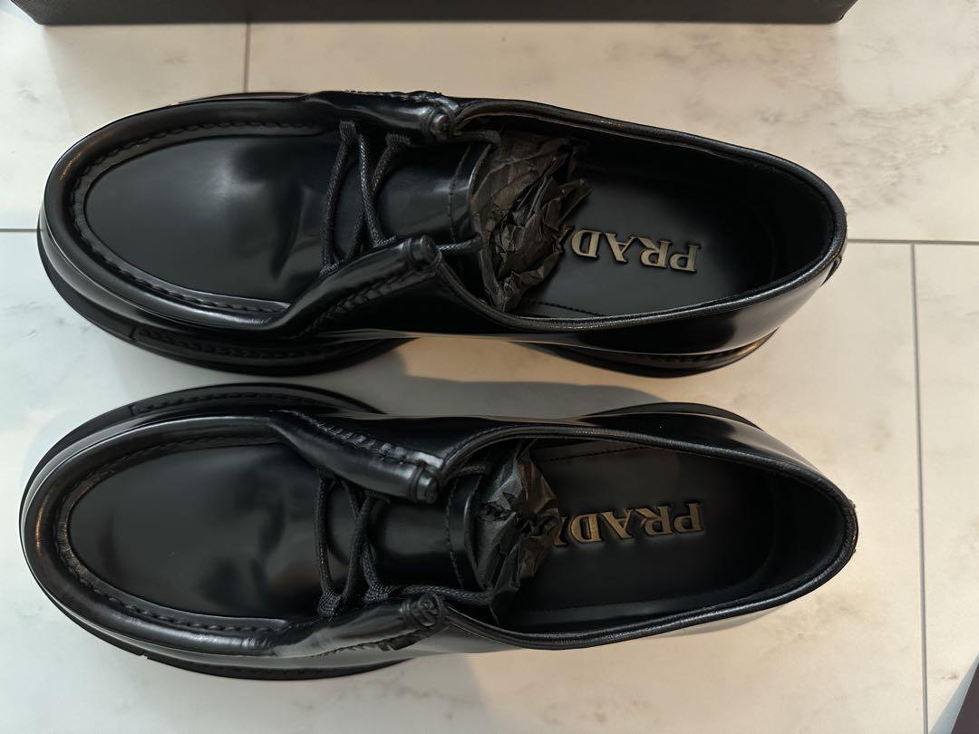 正規品　プラダ PRADA ダイアパソン レザーシューズ　 miumiu