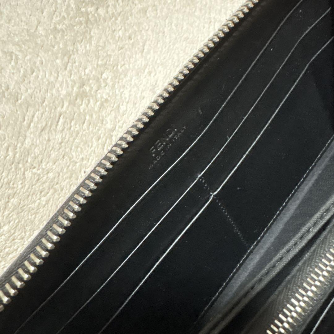 極美品 FENDI フェンディ ダイアゴナル ズッカ 長財布 レザー FF柄